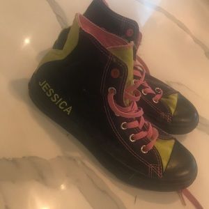 Custom converse hi tops -Jessica